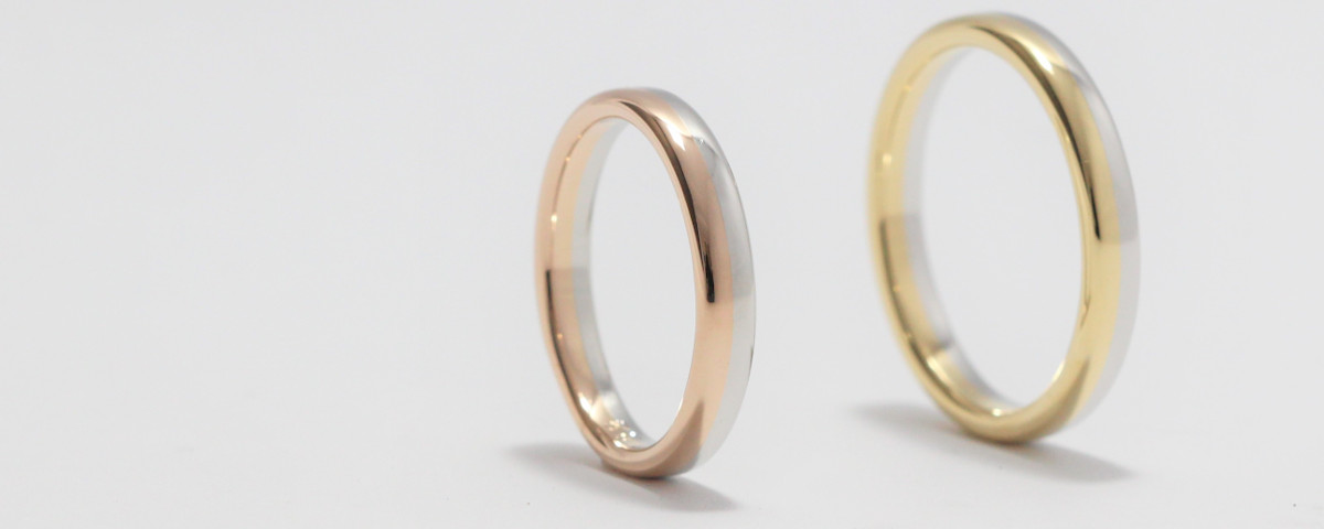 二色づかいコンビタイプの結婚指輪